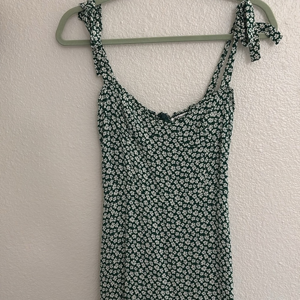 Reformation Nikita Floral Green Dress - Picture 6 of 12